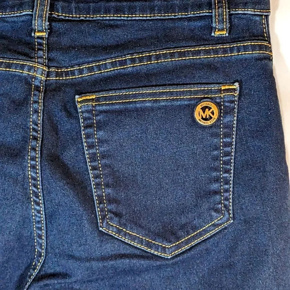 Michael Kors Izzy Skinny Dark Wash Denim Mid Rise Jeans Size 6